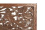 GINER Y COLOMER Cabecero en bois de manguier couleur noyer 166 cm - Tête de lit décorative en MDF sculptée main, orientation horizontale ou verticale
